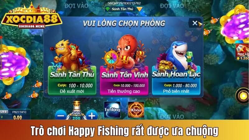 Happy Fishing rất được yêu thích tại nền tảng