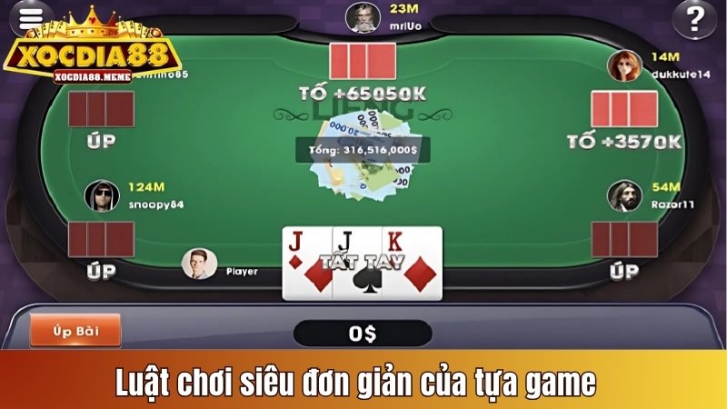 Luật chơi siêu đơn giản của tựa game Liêng Xocdia88