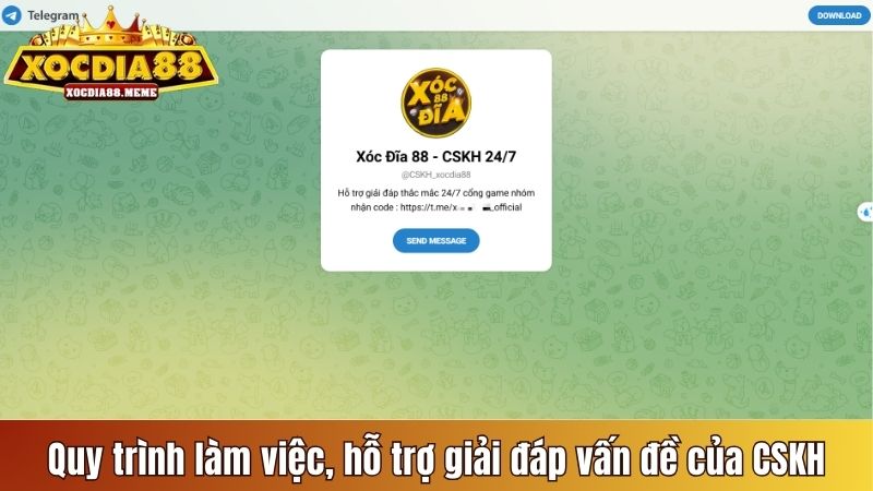 Quy trình làm việc, hỗ trợ giải đáp vấn đề của CSKH