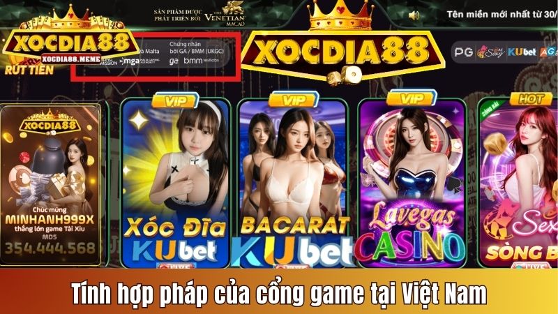 Tính hợp pháp của cổng game tại Việt Nam